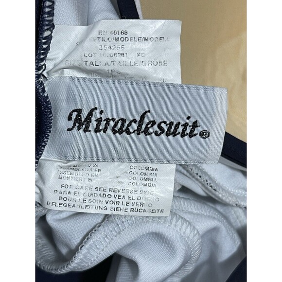 Miracle suits New Directions Layered Escape One Piece Swimsuit Midnight Navy 8 - Picture 6 of 6